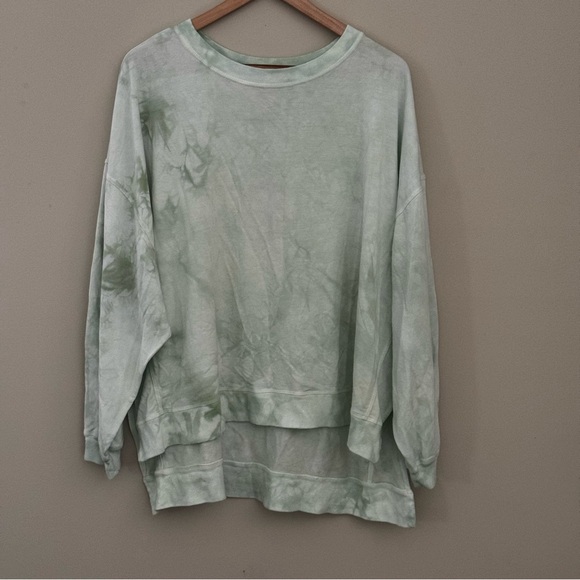 Found Los Angeles Mint Green Tie Dye Beach Sweatshirt Sweater Size Large - Picture 3 of 7